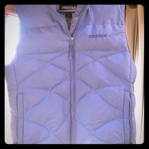 Marmot 700 fill down vest, blue size medium